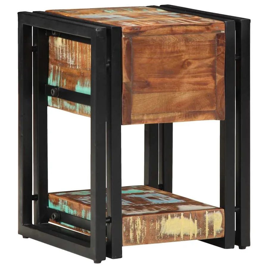 Cabinet de chevet 30 x 30 x 40 cm Bois Recyclé Solide - 5