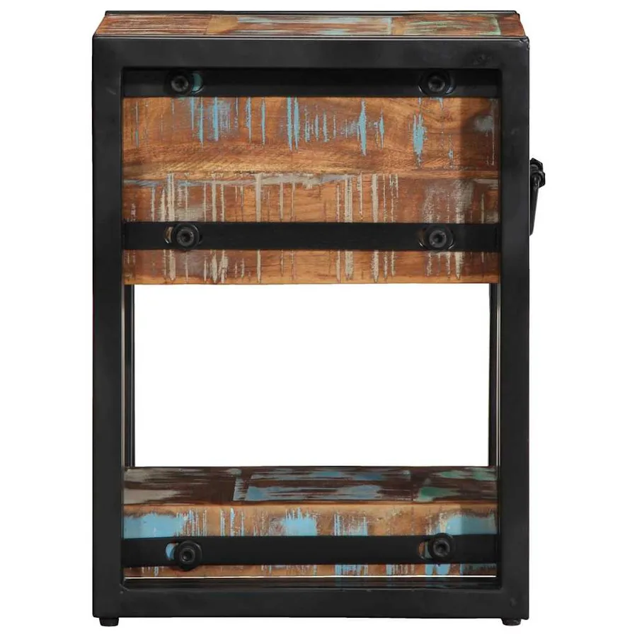 Cabinet de chevet 30 x 30 x 40 cm Bois Recyclé Solide - 7