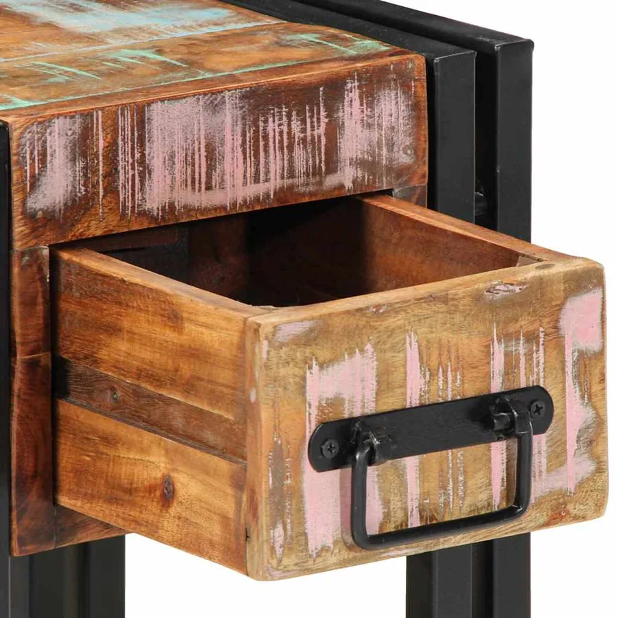Cabinet de chevet 30 x 30 x 40 cm Bois Recyclé Solide - 9