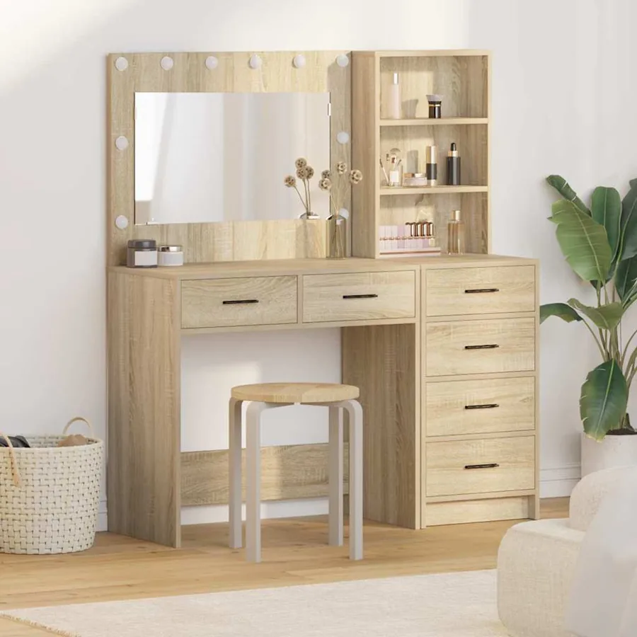 Table de Toilette Marron 78.5 x 41 x 135 cm Bois d'ingénierie