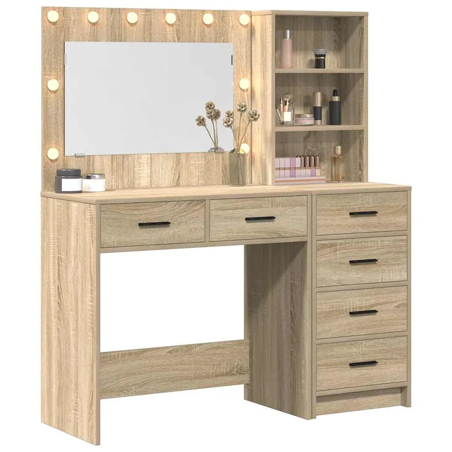 Table de Toilette Marron 78.5 x 41 x 135 cm Bois d'ingénierie - 3