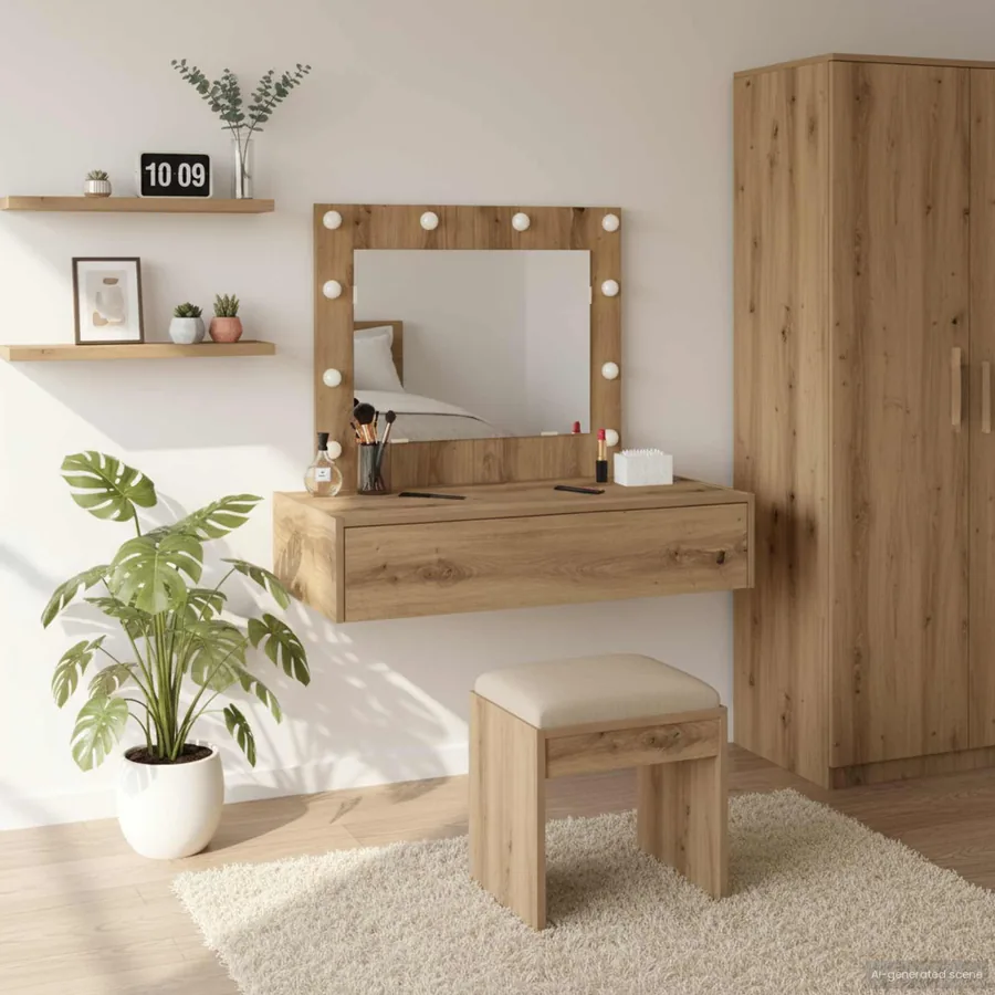 Table de Toilette Marron 83 x 40 x 70 cm Bois d'ingénierie