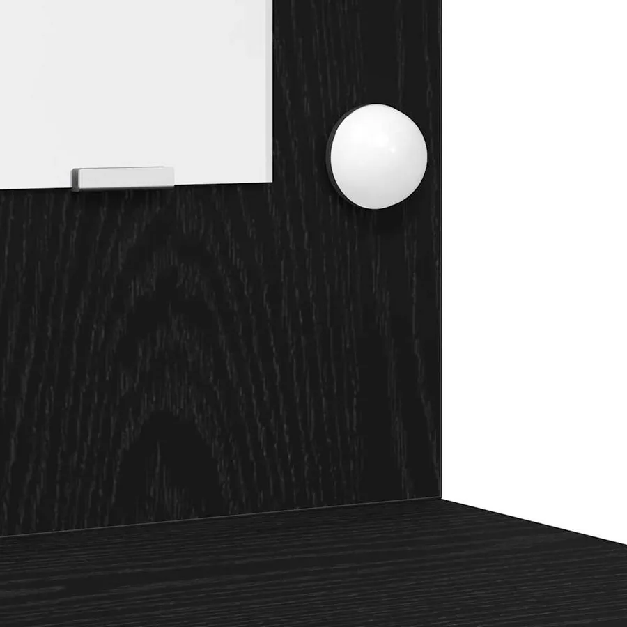 Table de Toilette 2 pcs Noir 50 x 41 x 135 cm Bois d'ingénierie - 9