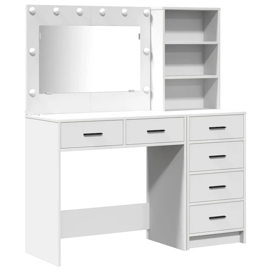 Table de Toilette Blanc 78.5 x 41 x 135 cm Bois d'ingénierie - 2