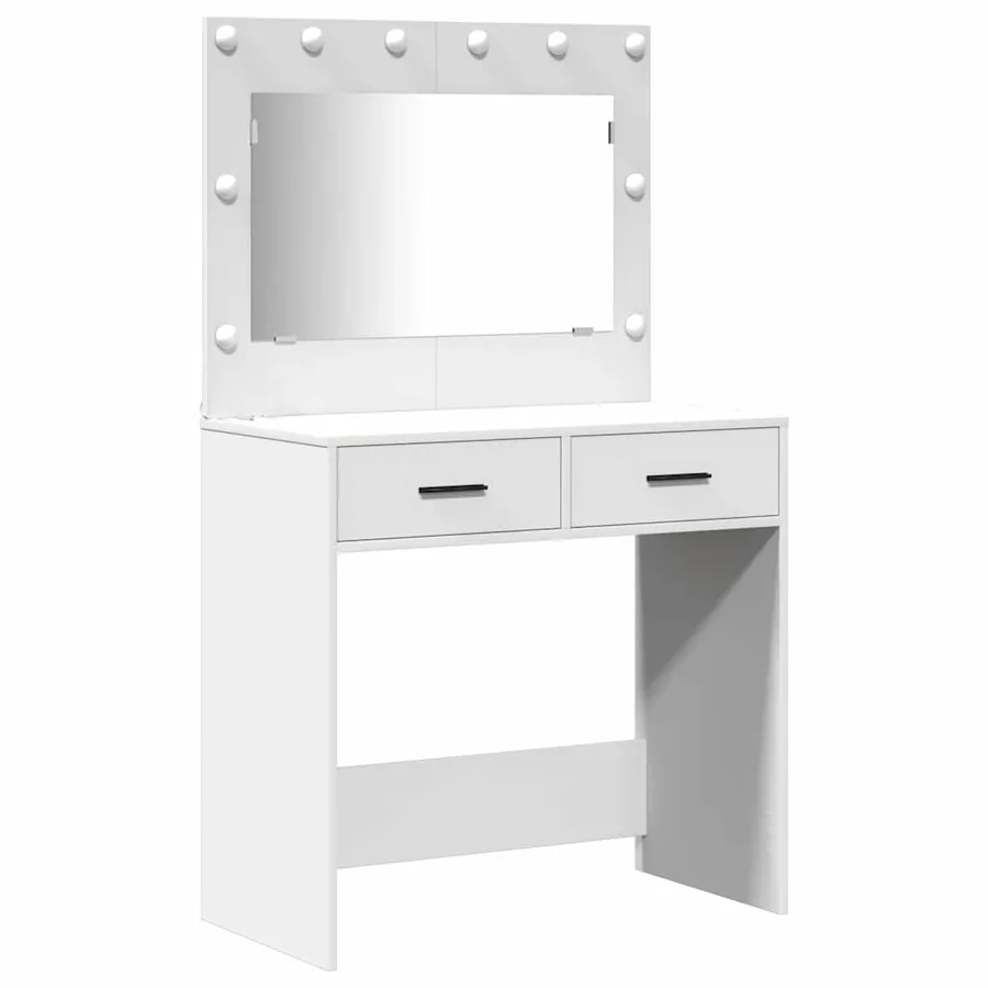 Table de Toilette Blanc 78.5 x 41 x 135 cm Bois d'ingénierie - 5