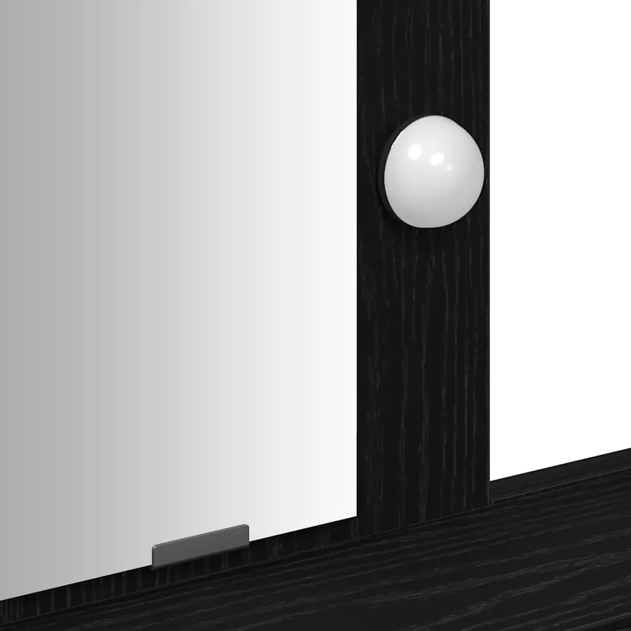 Table de Toilette Noir 79 x 41 x 140 cm Bois d'ingénierie - 9
