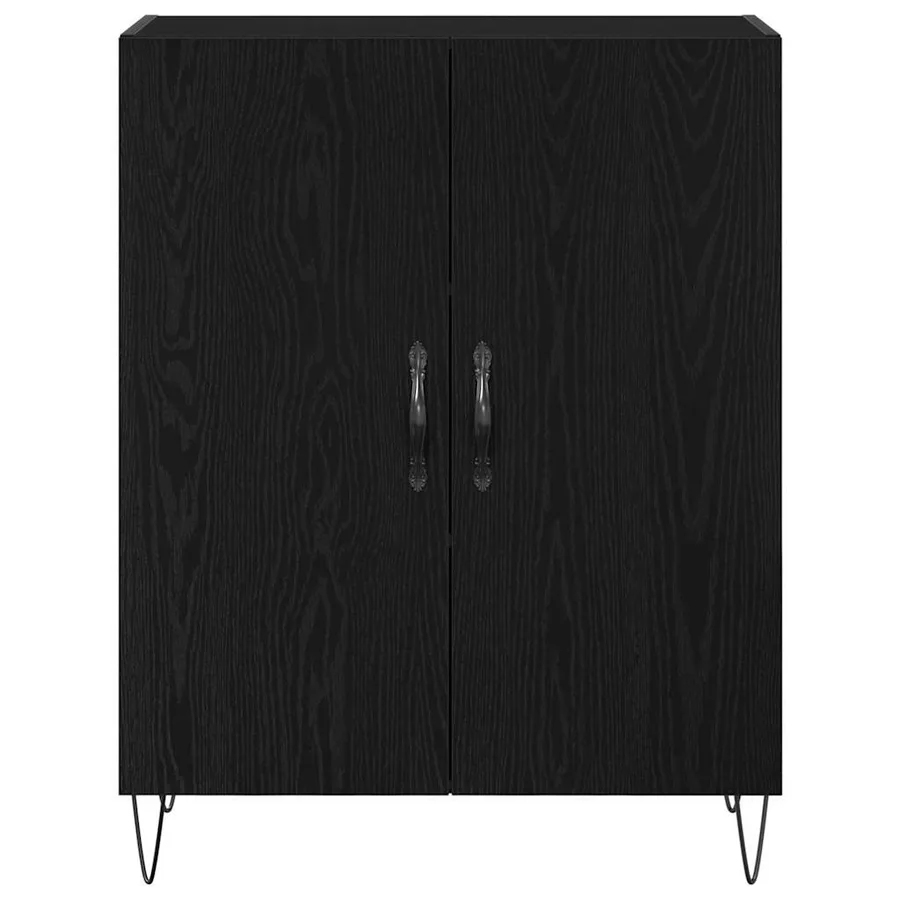 Buffet Chêne noir 69,5 x 34 x 90 cm Bois d'ingénierie - 7