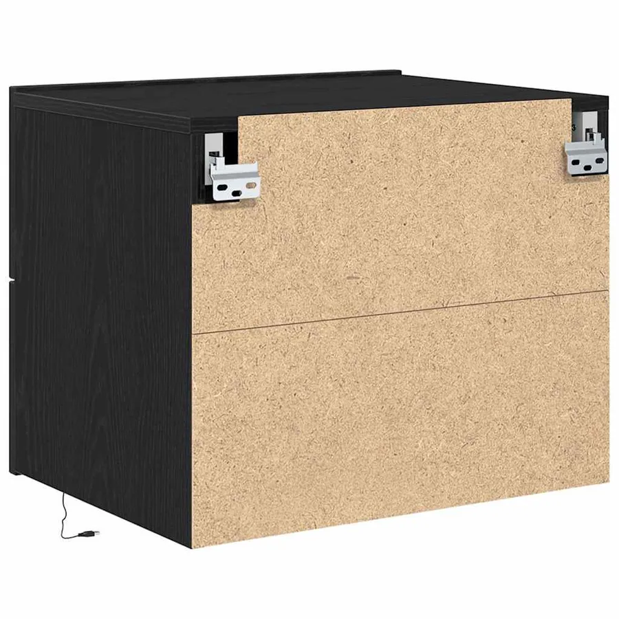 Cabinet de chevet avec tiroir 2 pcs Chêne noir 50 x 39 x 41 cm - 10