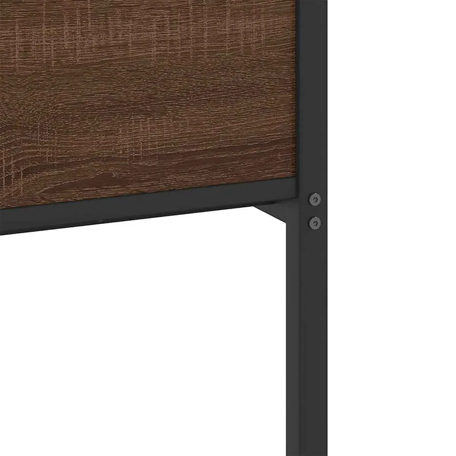Cadre de lit sans matelas chêne marron 90x190cm bois ingénierie - 10
