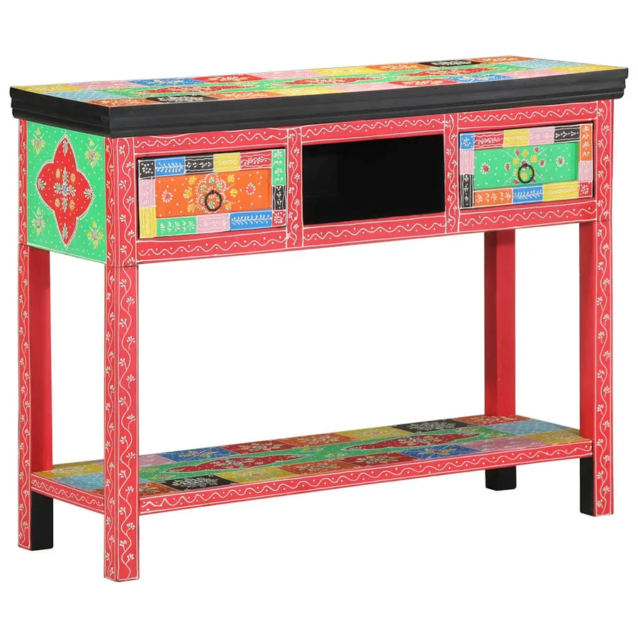 Table console avec tiroir Multicolore 100 x 30 x 77 cm - 6