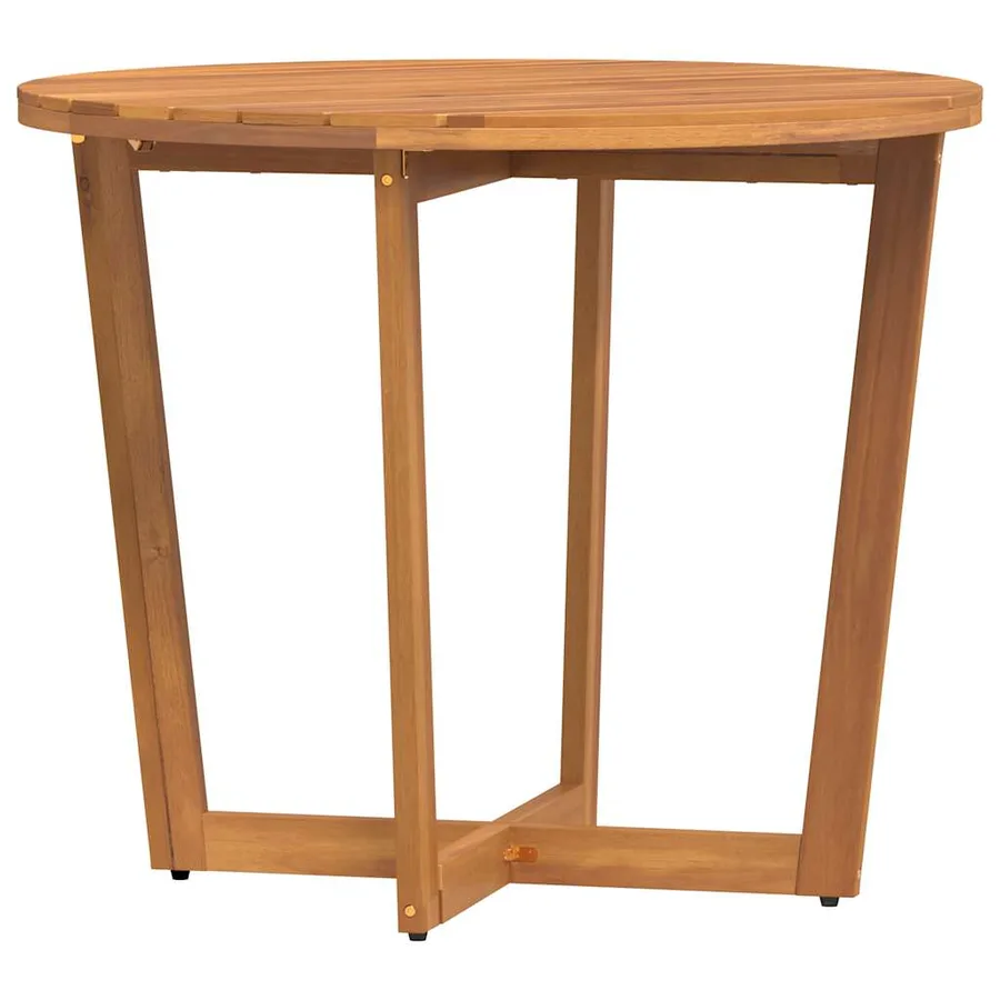 Table de jardin ronde Ø90x75 cm en bois massif d'acacia - 2