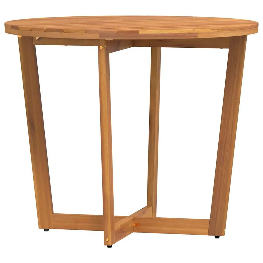 Table de jardin ronde Ø90x75 cm en bois massif d'acacia - 7