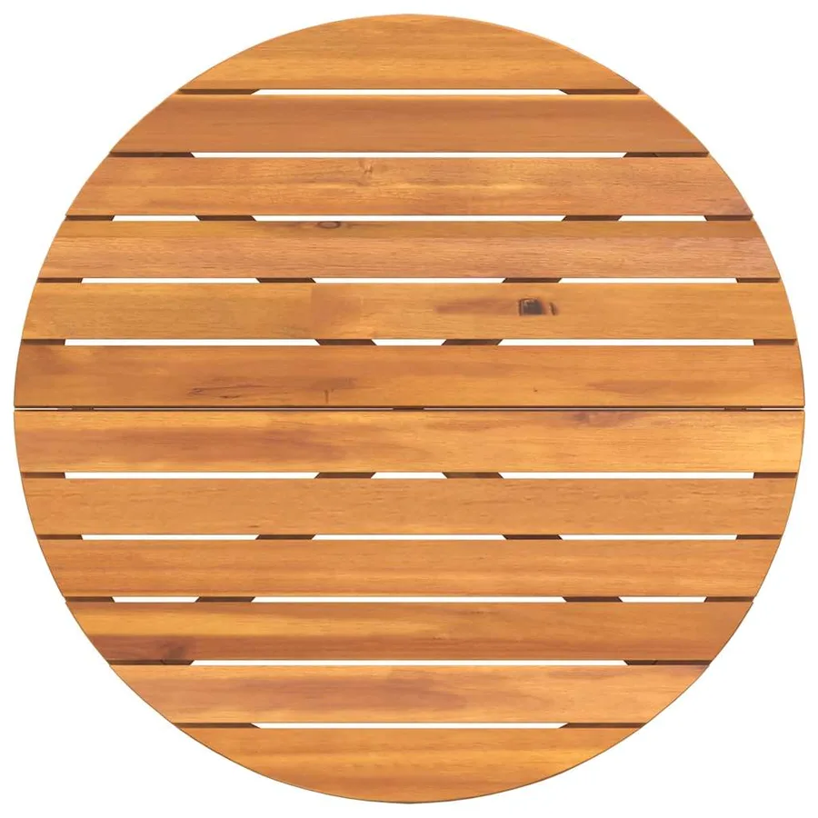 Table de jardin ronde Ø90x75 cm en bois massif d'acacia - 8