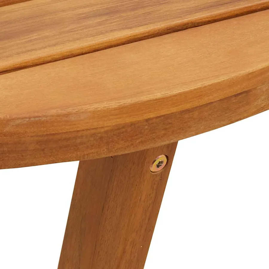 Table de jardin ronde Ø90x75 cm en bois massif d'acacia - 9