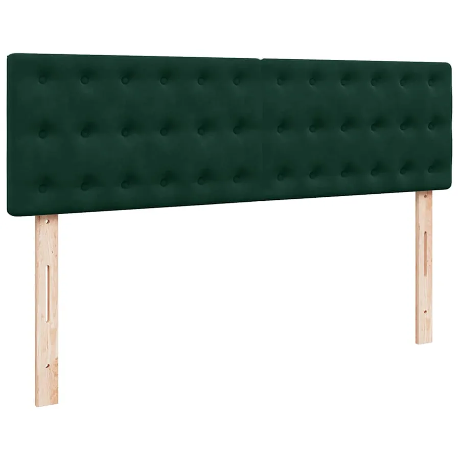 Cadre de lit ottoman avec matelas vert foncé 160x200 cm velours - 8