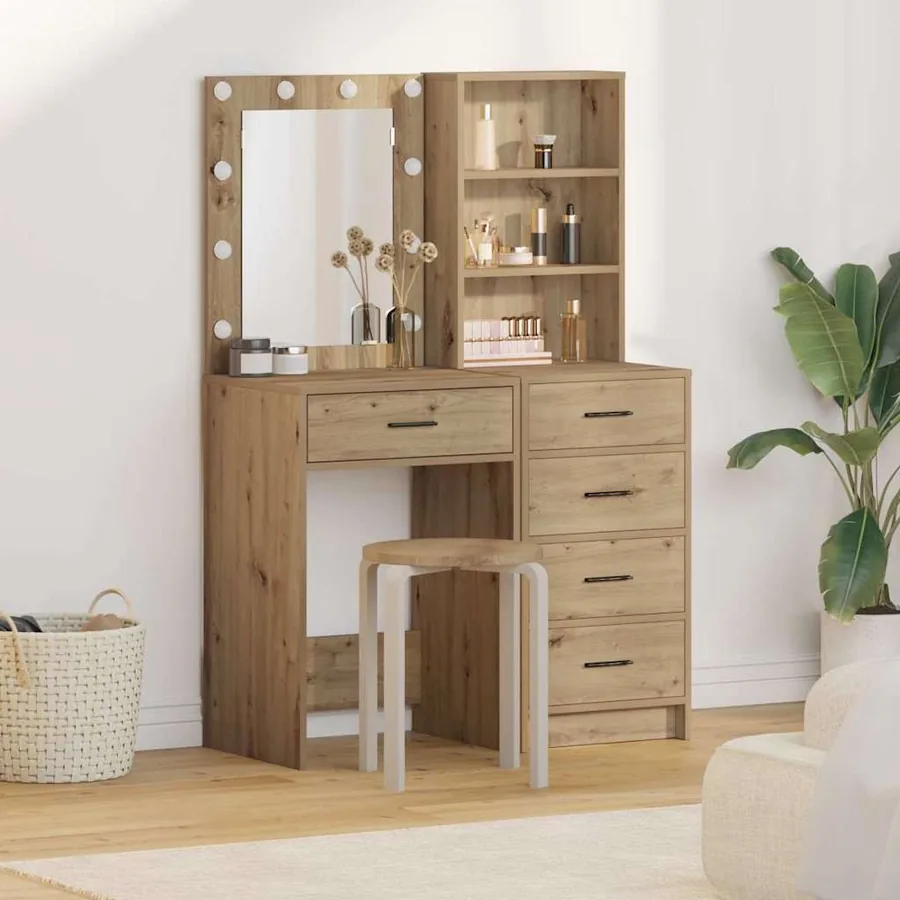 Table de Toilette 2 pcs Marron 50 x 41 x 135 cm