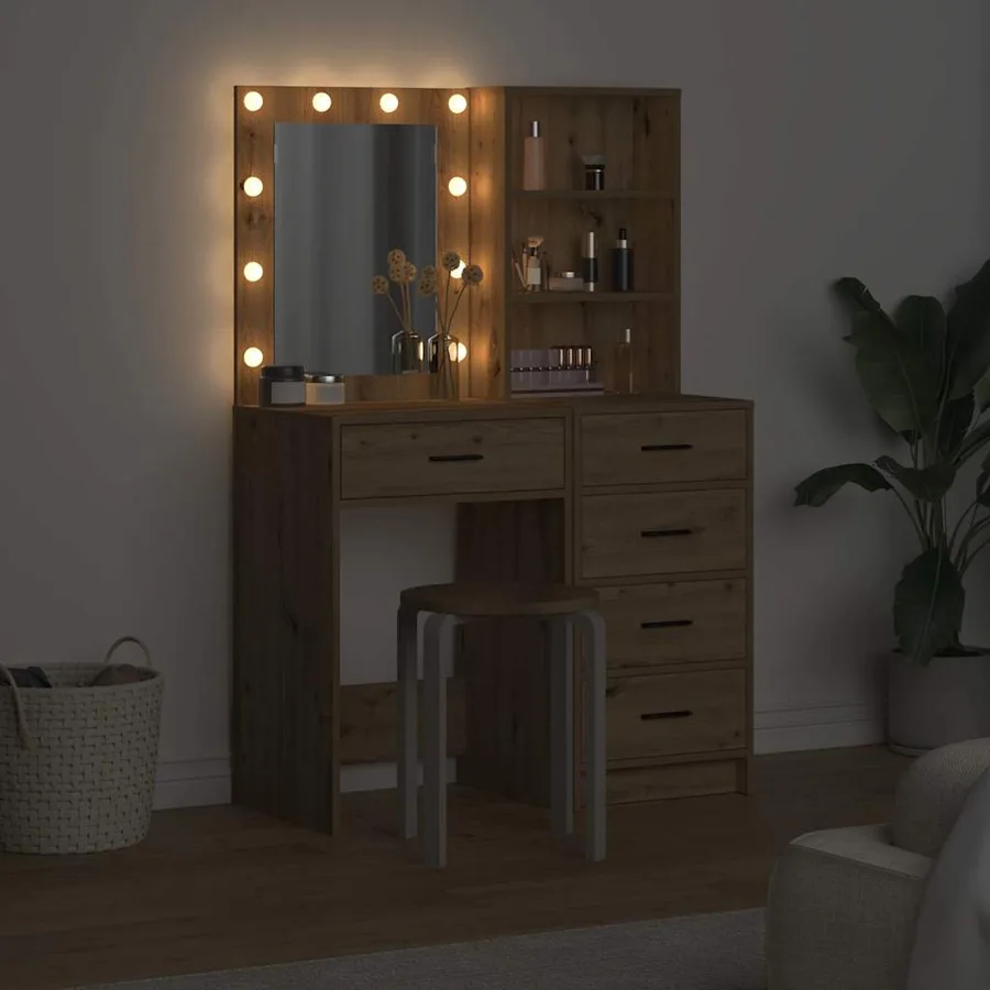Table de Toilette 2 pcs Marron 50 x 41 x 135 cm - 4