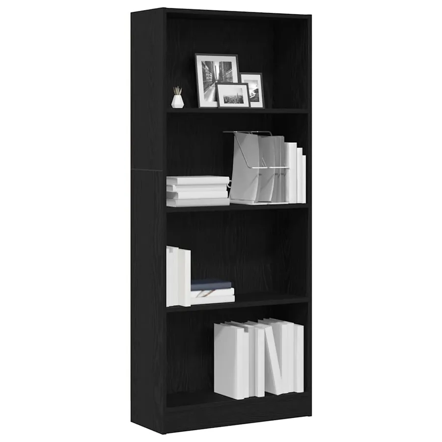 Étagère Chêne noir 60 x 24 x 143 cm Bois d'ingénierie - 3
