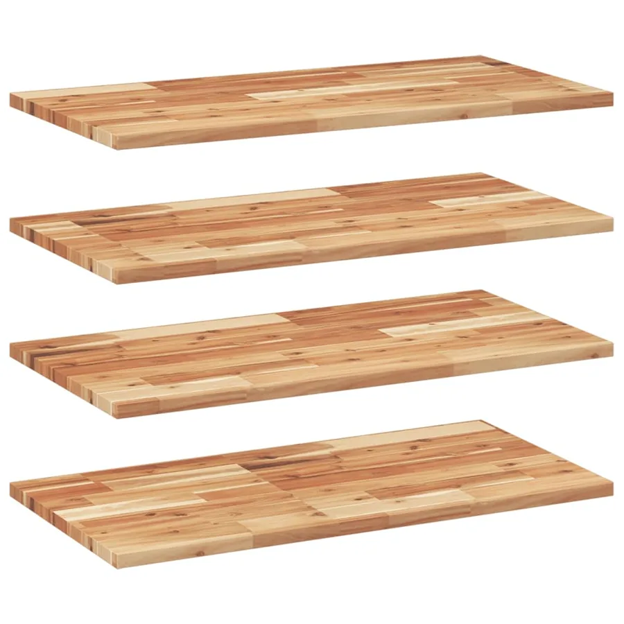 Étagères flottantes 4 pcs 80x40x2 cm acacia massif à l'huile - 2