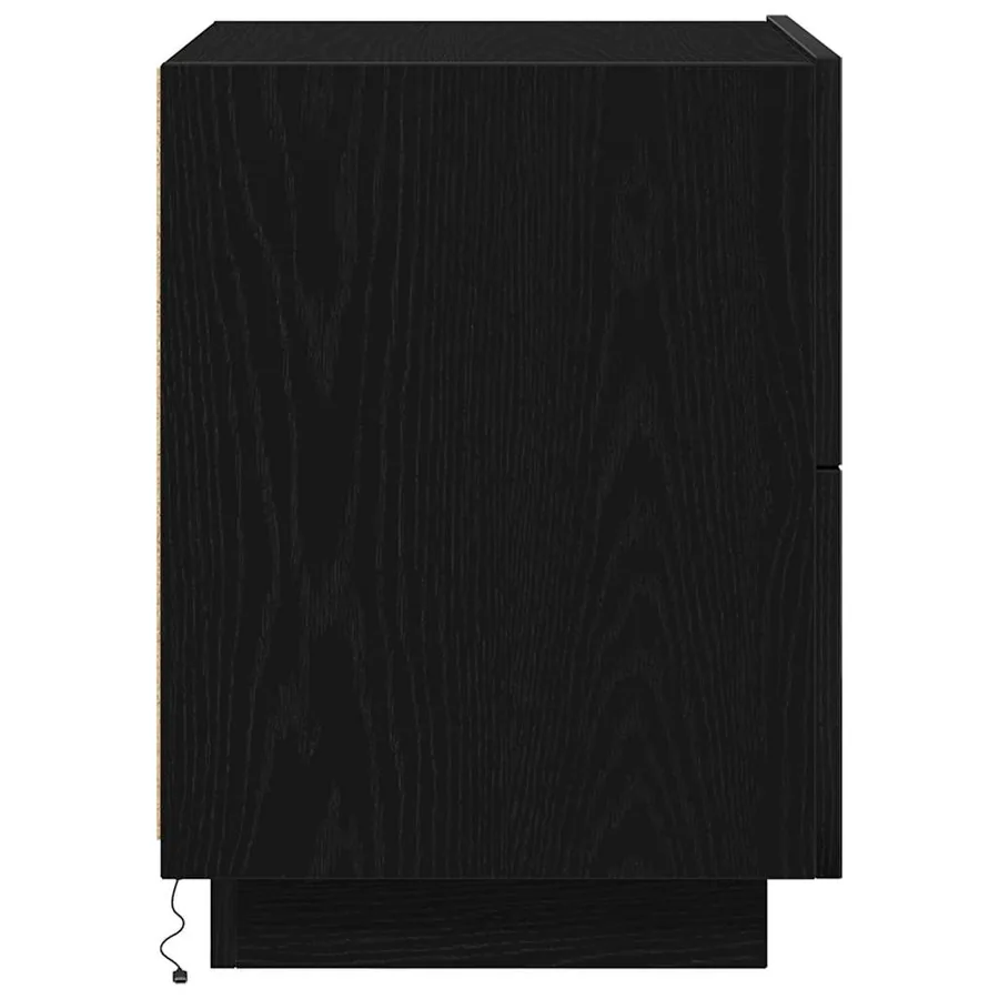 Cabinet de chevet Chêne noir 45 x 40 x 55 cm Bois d'ingénierie - 7