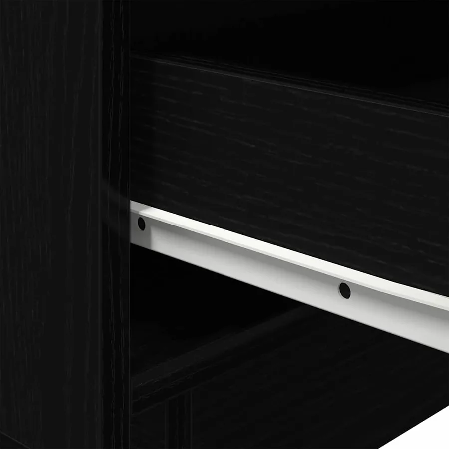 Cabinet de chevet Chêne noir 45 x 40 x 55 cm Bois d'ingénierie - 9