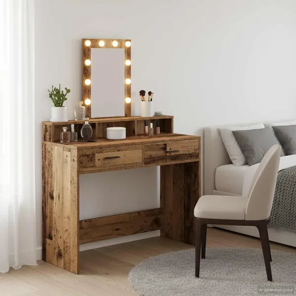 Table de Toilette Marron 100 x 41 x 140 cm Bois d'ingénierie