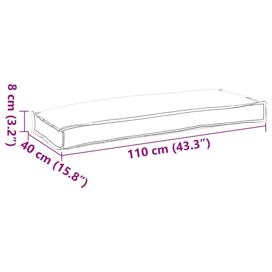 Coussin Gris 110 x 40 x 8 cm Tissu Oxford - 6