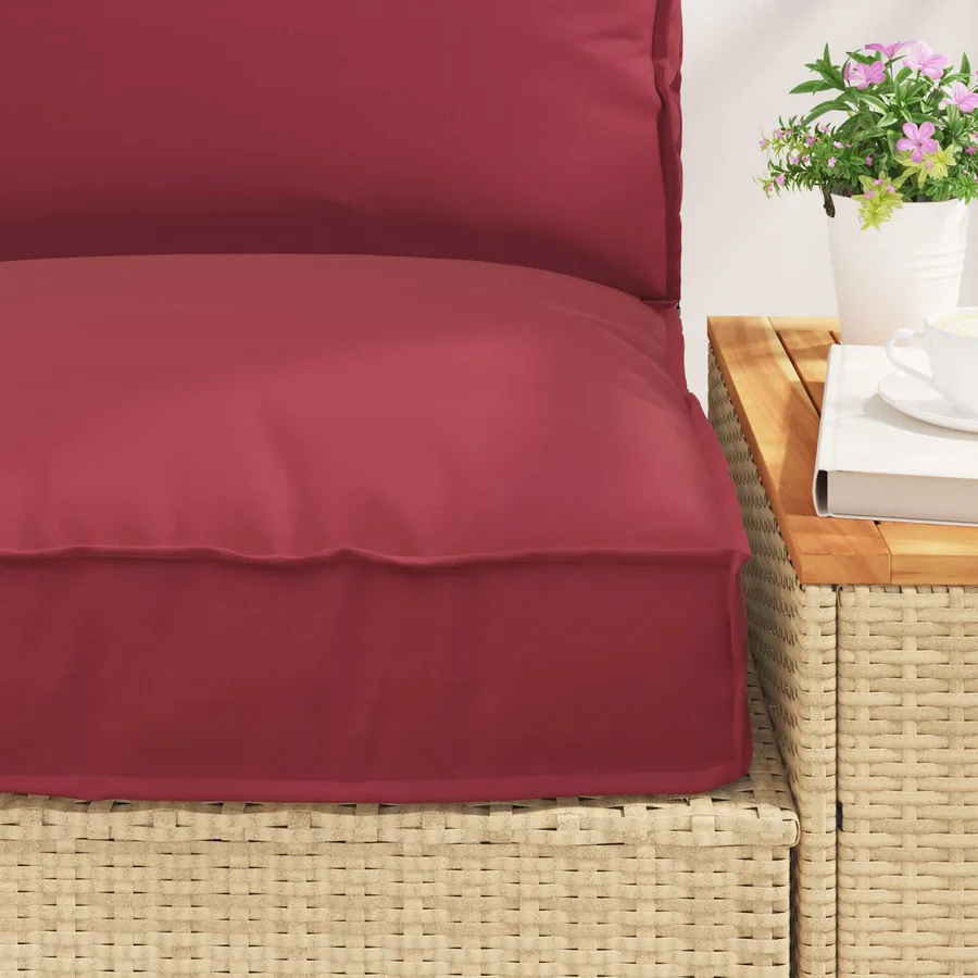 Set de coussins de palette 2 pcs Noir Tissu Oxford - 5