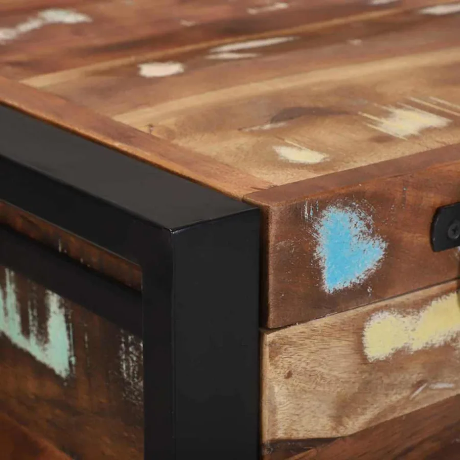 Boîte de rangement Multicolore Bois massif de récupération - 8