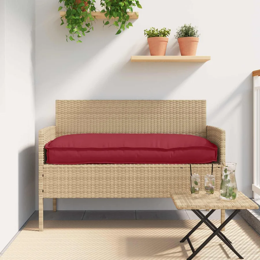 Coussin Bordeaux 120 x 60 x 12 cm Tissu Oxford - 4