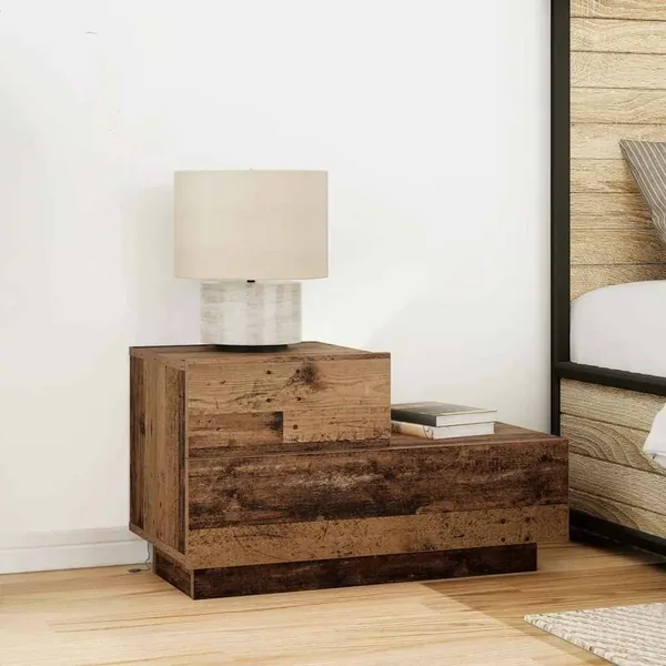 Cabinet de chevet avec tiroir Bois ancien 70 x 36 x 40,5 cm