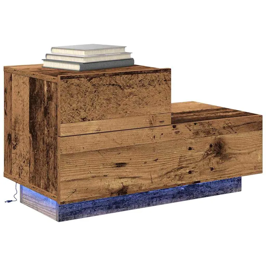 Cabinet de chevet avec tiroir Bois ancien 70 x 36 x 40,5 cm - 3