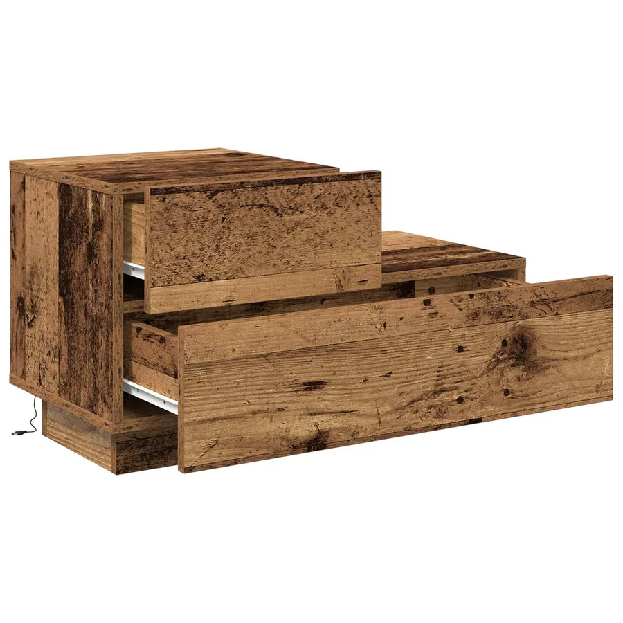 Cabinet de chevet avec tiroir Bois ancien 70 x 36 x 40,5 cm - 5