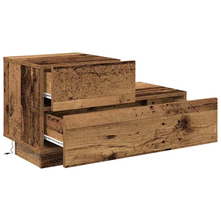 Cabinet de chevet avec tiroir Bois ancien 70 x 36 x 40,5 cm - 6
