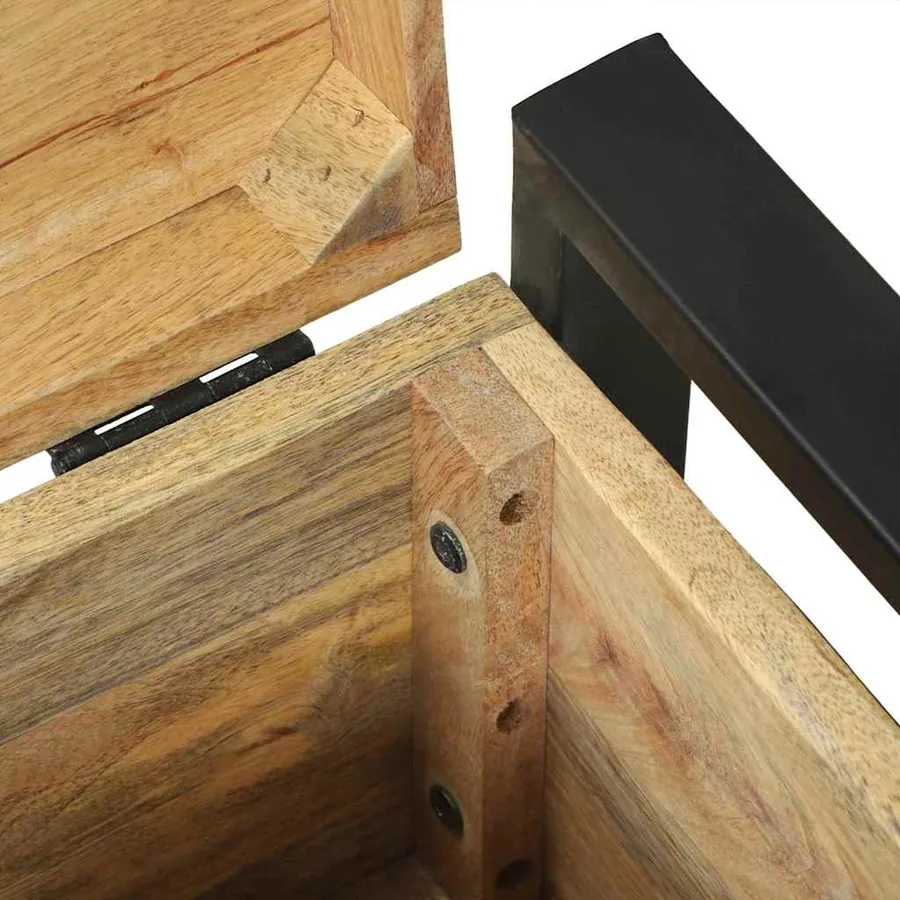 Coffres de rangement 40 x 30 x 30 cm Bois de manguier massif - 10