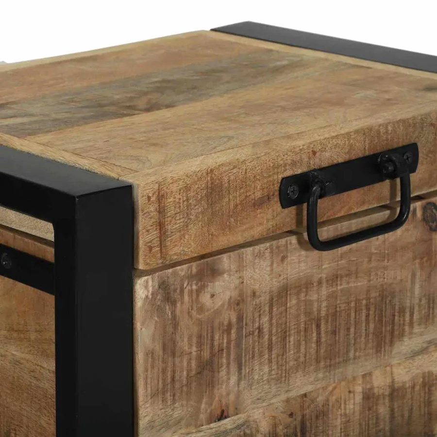 Coffres de rangement 40 x 30 x 30 cm Bois de manguier massif - 8