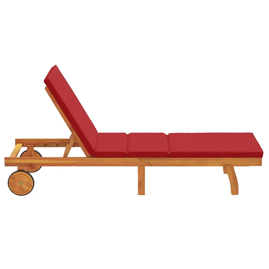 Transat Marron 199 x 63 x 85 cm Bois d'Acacia Massif - 5