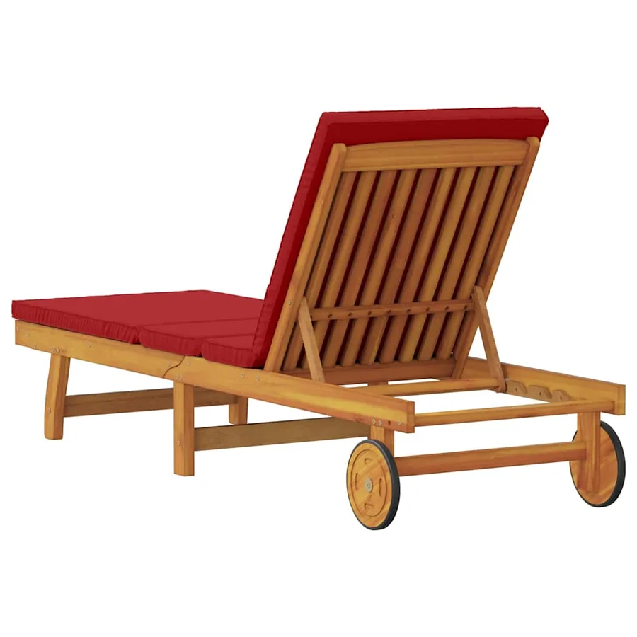 Transat Marron 199 x 63 x 85 cm Bois d'Acacia Massif - 6