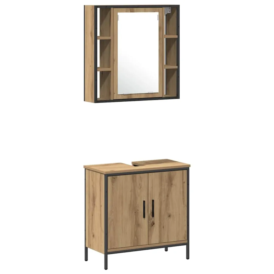 Ensemble de mobilier de salle de bain 4 pc Marron - 6