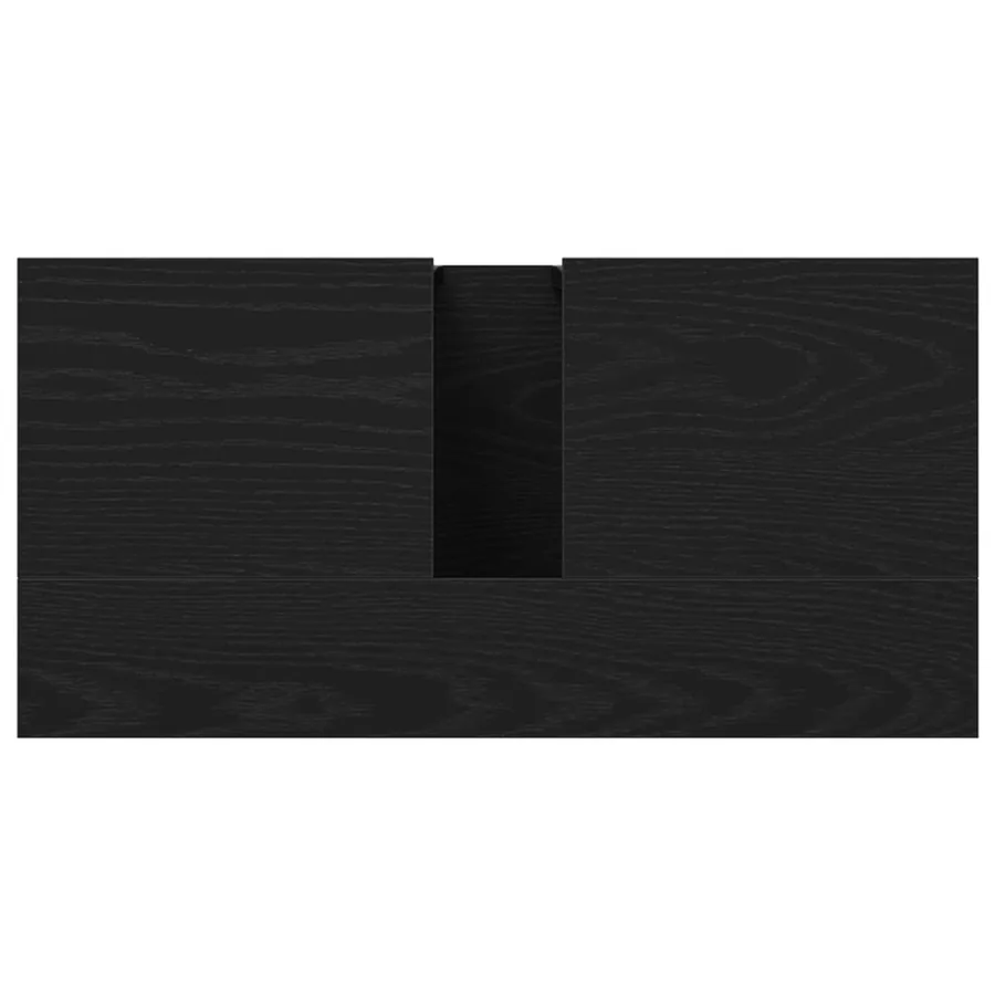 Meuble de Lavabo de Salle de Bain Chêne noir 60 x 30 x 60 cm - 9
