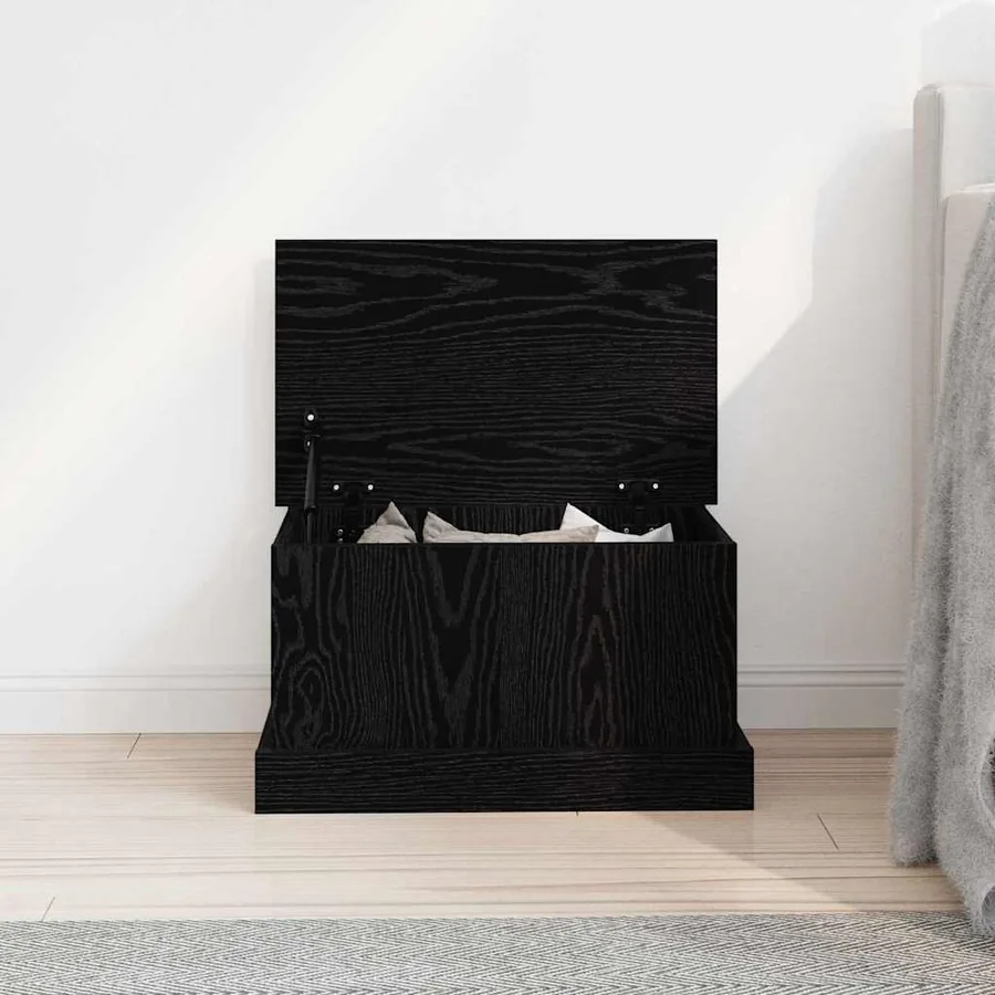 Boîte de Rangement Chêne noir 50 x 30 x 28 cm Bois d'ingénierie - 4