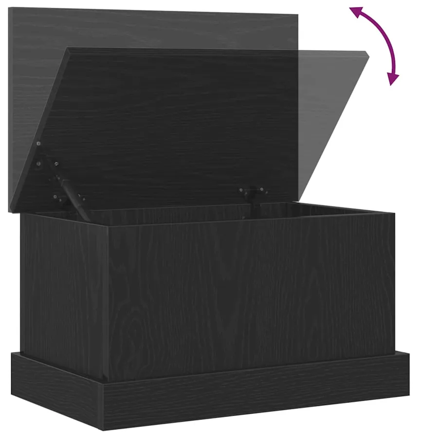 Boîte de Rangement Chêne noir 50 x 30 x 28 cm Bois d'ingénierie - 8