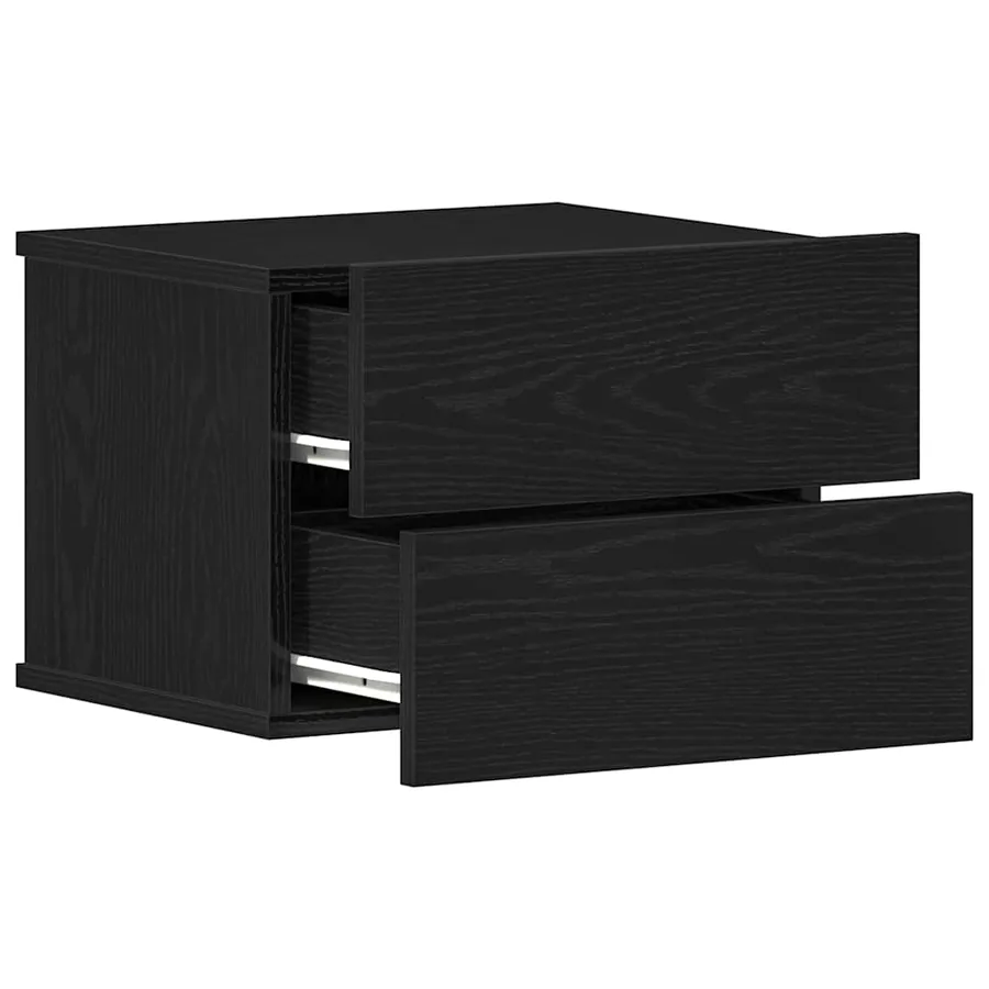 Cabinet de chevet Chêne noir 40 x 30 x 30 cm Bois d'ingénierie - 5