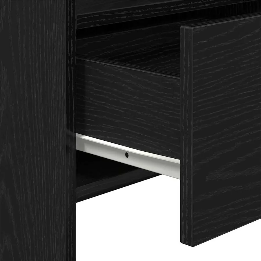 Buffet Chêne noir 105 x 30 x 70 cm Bois d'ingénierie - 10