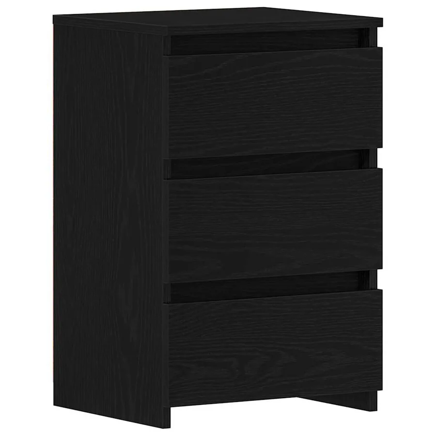 Cabinet de chevet avec tiroir Chêne noir 40 x 35 x 62,5 cm - 2
