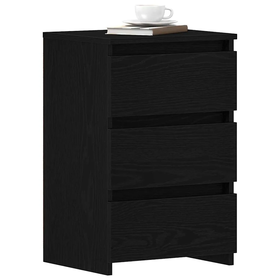 Cabinet de chevet avec tiroir Chêne noir 40 x 35 x 62,5 cm - 3
