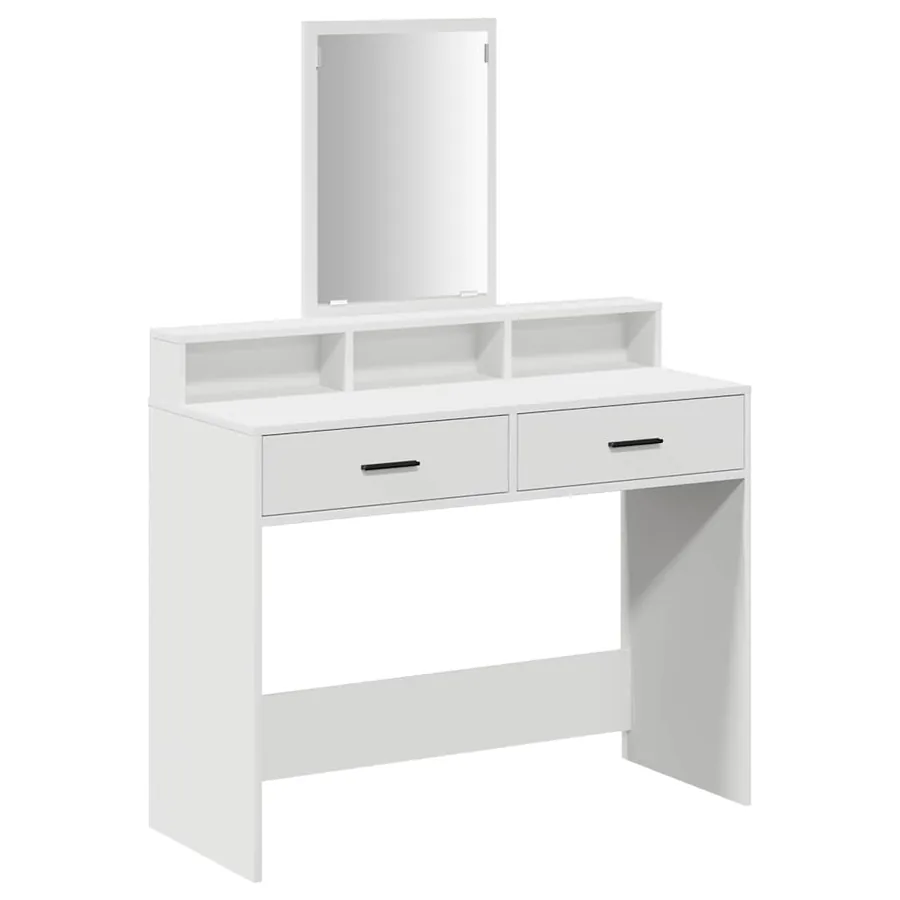 Table de Toilette Blanc 100 x 41 x 140 cm Bois d'ingénierie - 2
