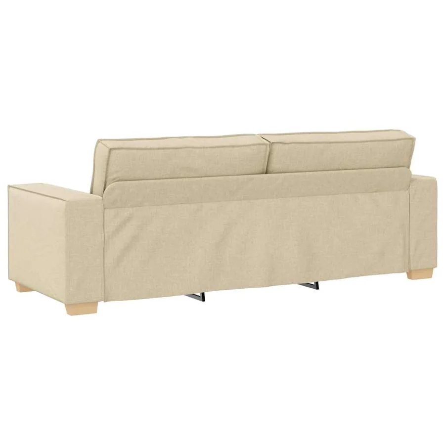 Sofa 3 places Crème 220 cm tissu - 6