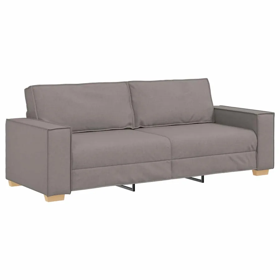 Canapé 3 pcs Taupe 220 x 80 x 84 cm Tissu en lin mélangé - 6