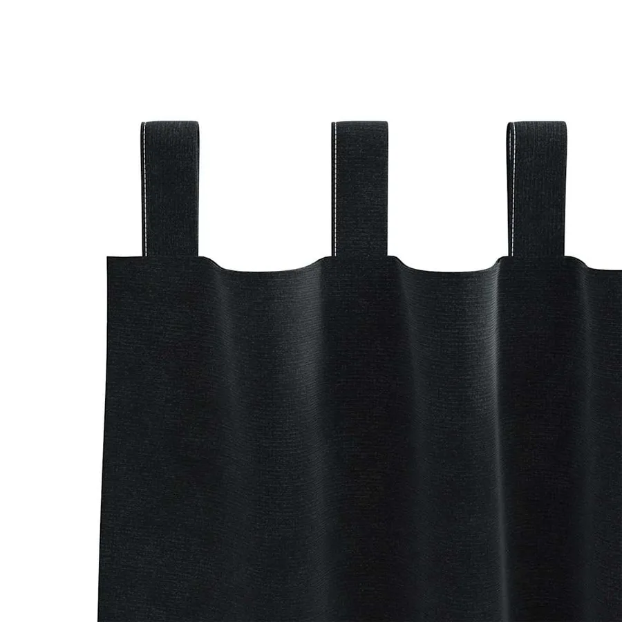 Rideaux occultants 2 pcs Noir 140 x 260 cm Velours - 5